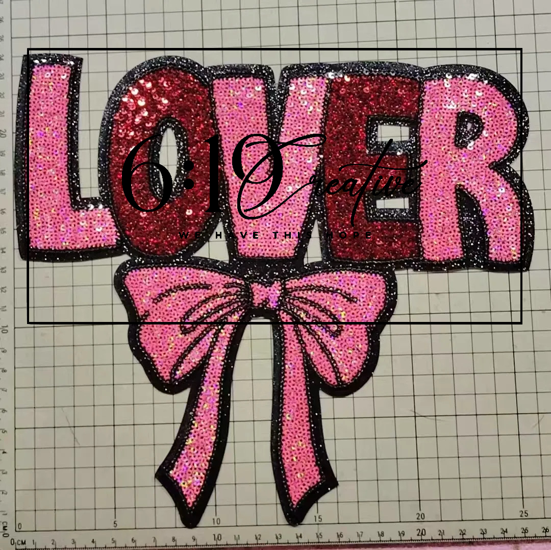 Lover Sequin Iron On Patch - PRE ORDER