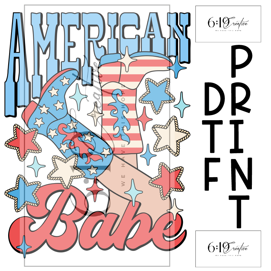 American Babe DTF Print