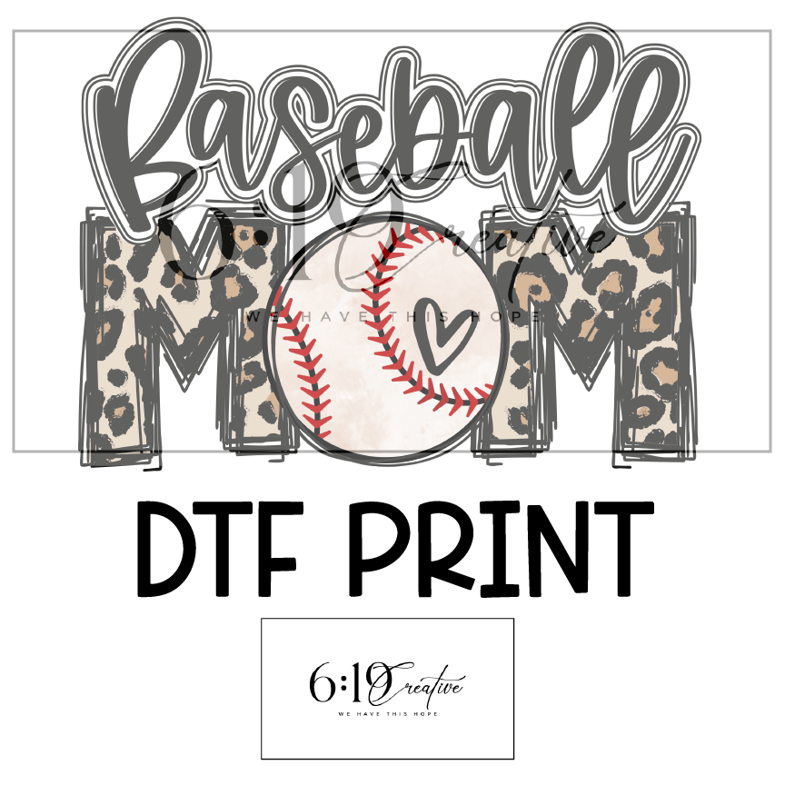 Baseball Mom DTF Print