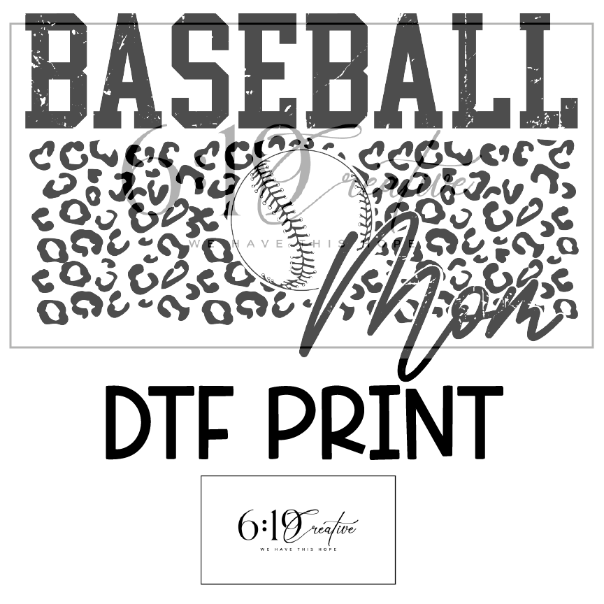 Baseball Mom Sublimation Print