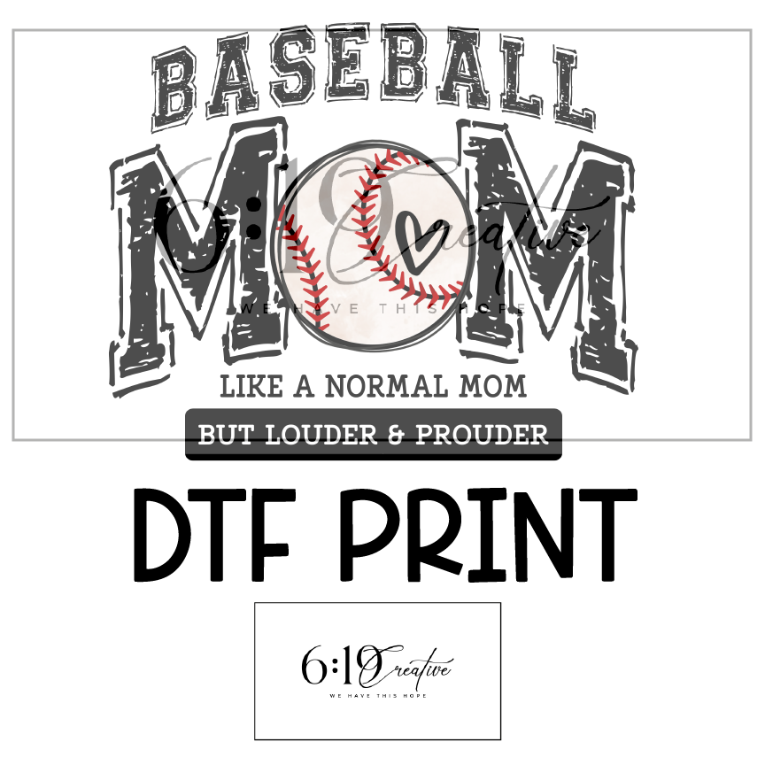 Baseball Mom DTF Print