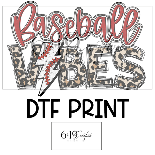 Baseball Vibes Sublimation Print