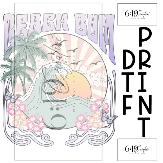 Beach Bum DTF Print