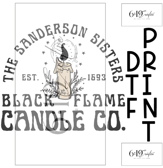 Black Flame Candle Co DTF Print