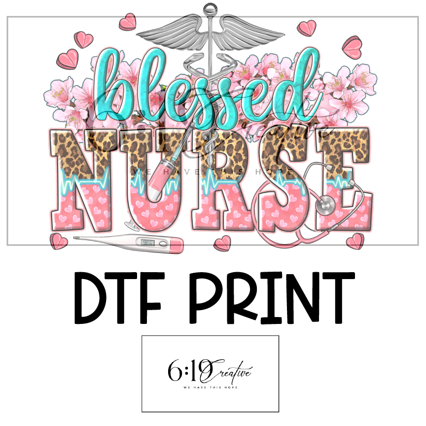 Blessed Nurse DTF Print