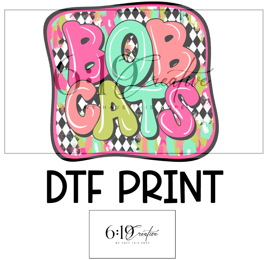 Bobcats Bright Brush Strokes Sublimation Prints