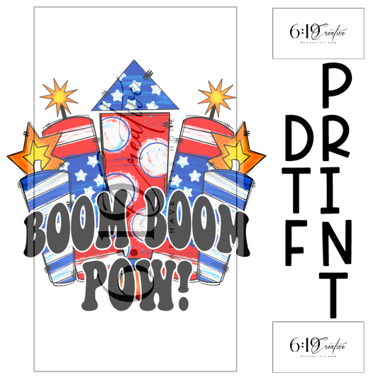 Boom Boom Pow DTF Print