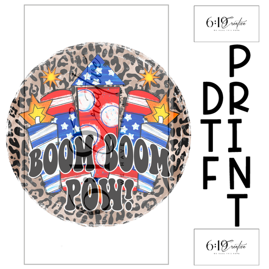 Boom Boom Pow Leopard DTF Print