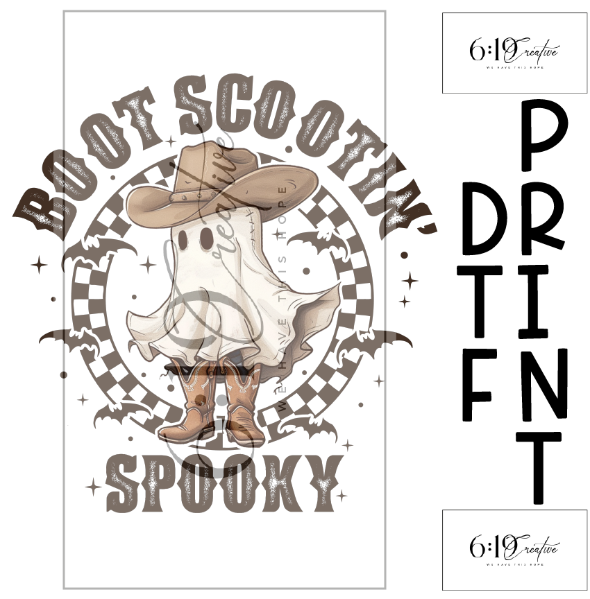 Boot Scootin' Spooky Sublimation Print