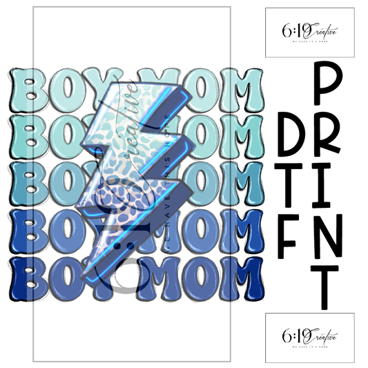 Boy Mom Sublimation Print