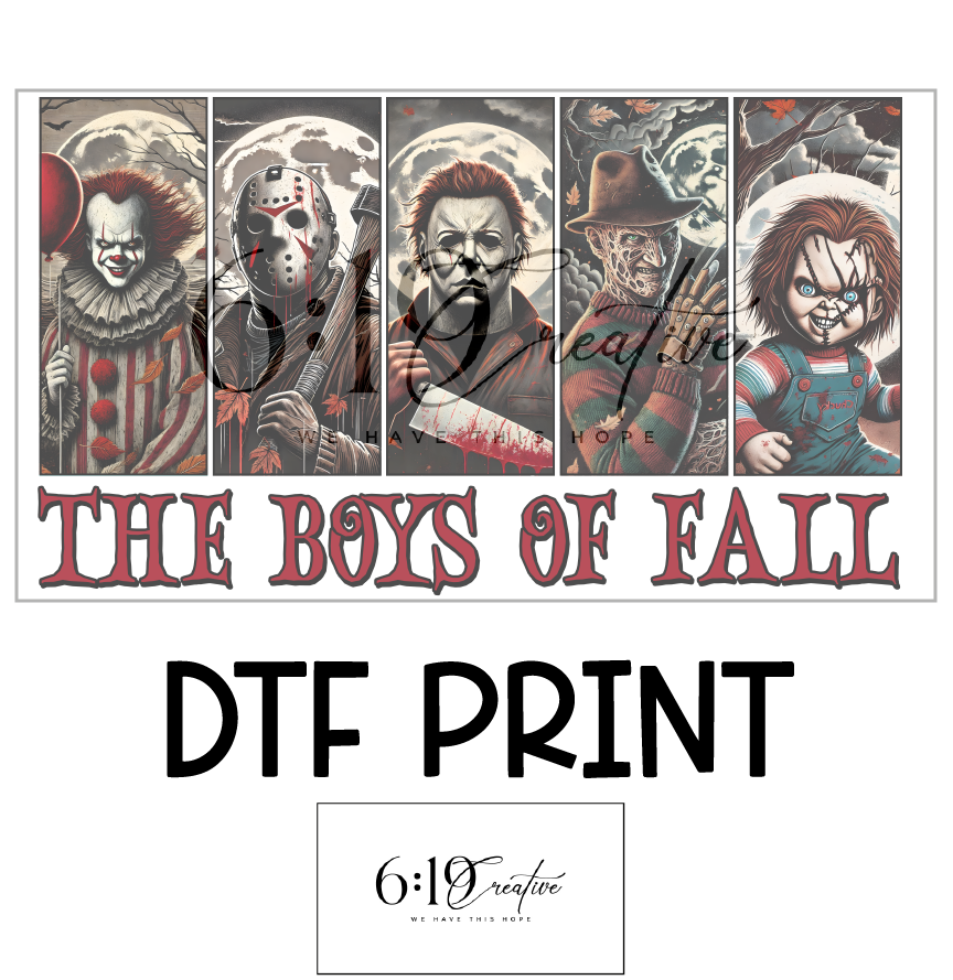 Boys of Fall Horror DTF Print