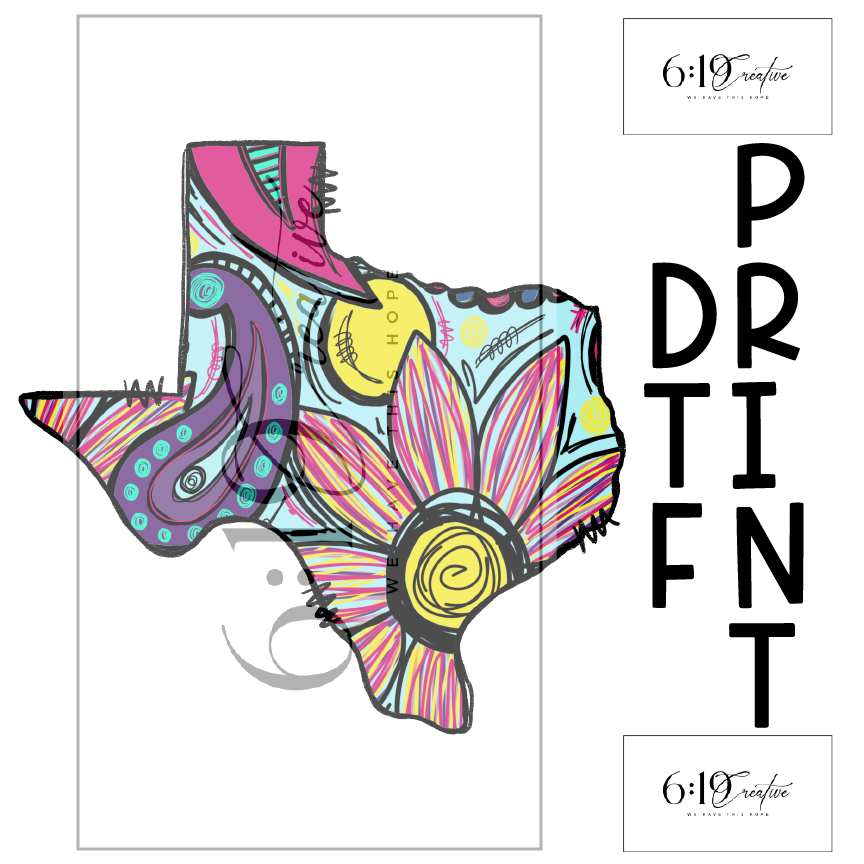 Bright Texas Sublimation Print