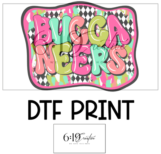 Buccaneers Bright Brush Strokes DTF Print