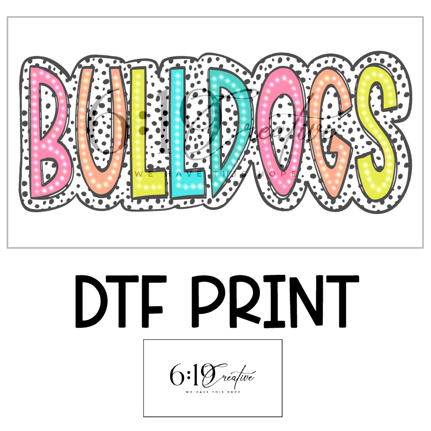 Bulldogs Mascot Sublimation Print