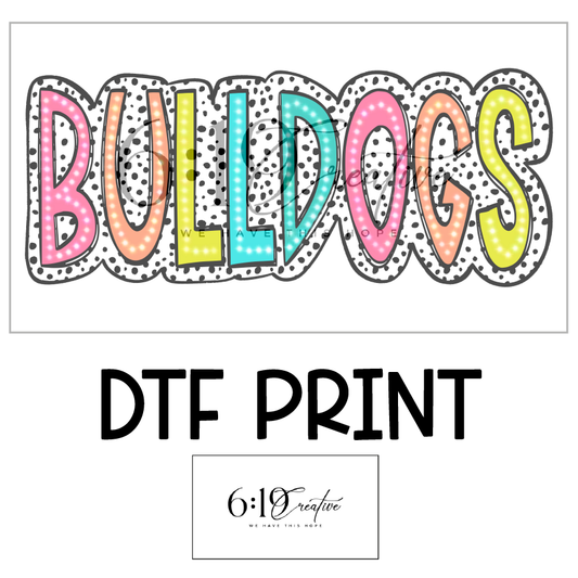 Bulldogs Mascot DTF Print