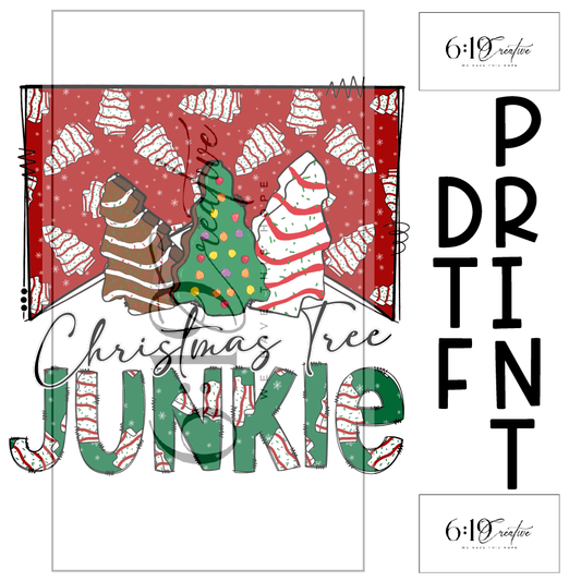 Christmas Tree Junkie DTF Print