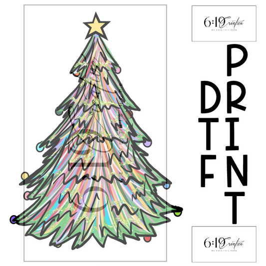 Colorful Tree DTF Print