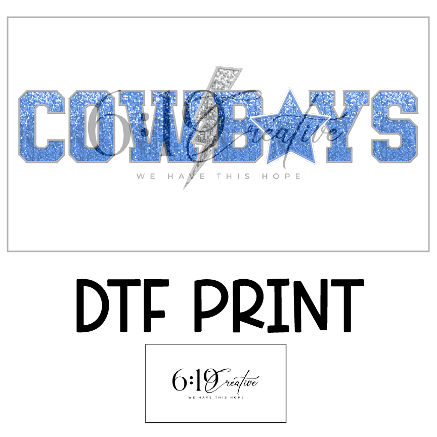 Cowboys Bolt Sublimation Print