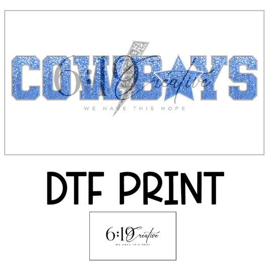 Cowboys Bolt DTF Print