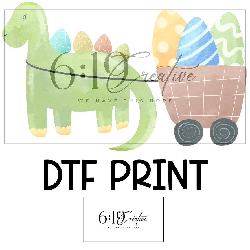 Dino Easter Eggs Sublimation Print