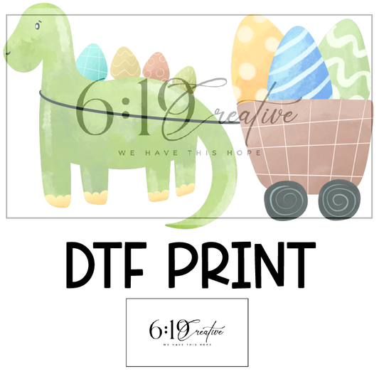 Dino Easter Eggs Sublimation Print