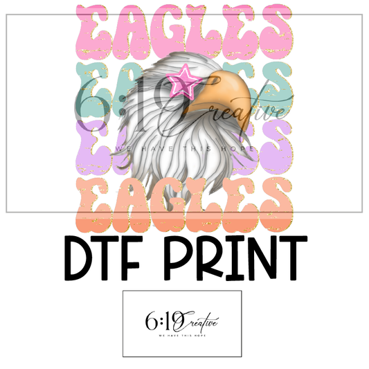 Eagles Preppy Mascot DTF Print