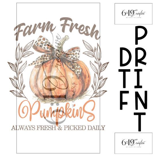 Farm Fresh Pumpkins DTF Print