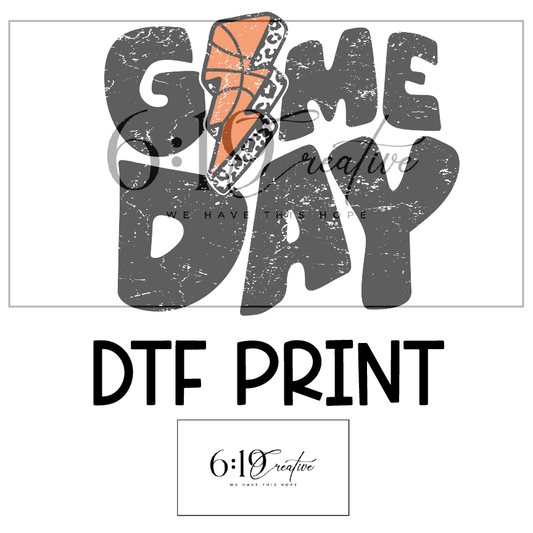 Basketball Game Day DTF Print