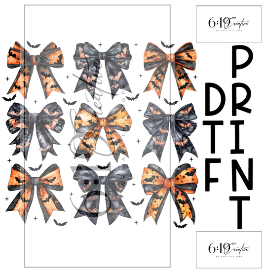 Halloween Bows DTF Print