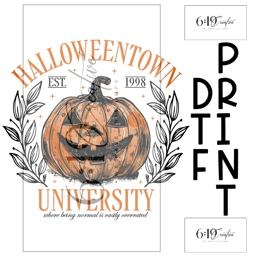 Halloween Town DTF Print