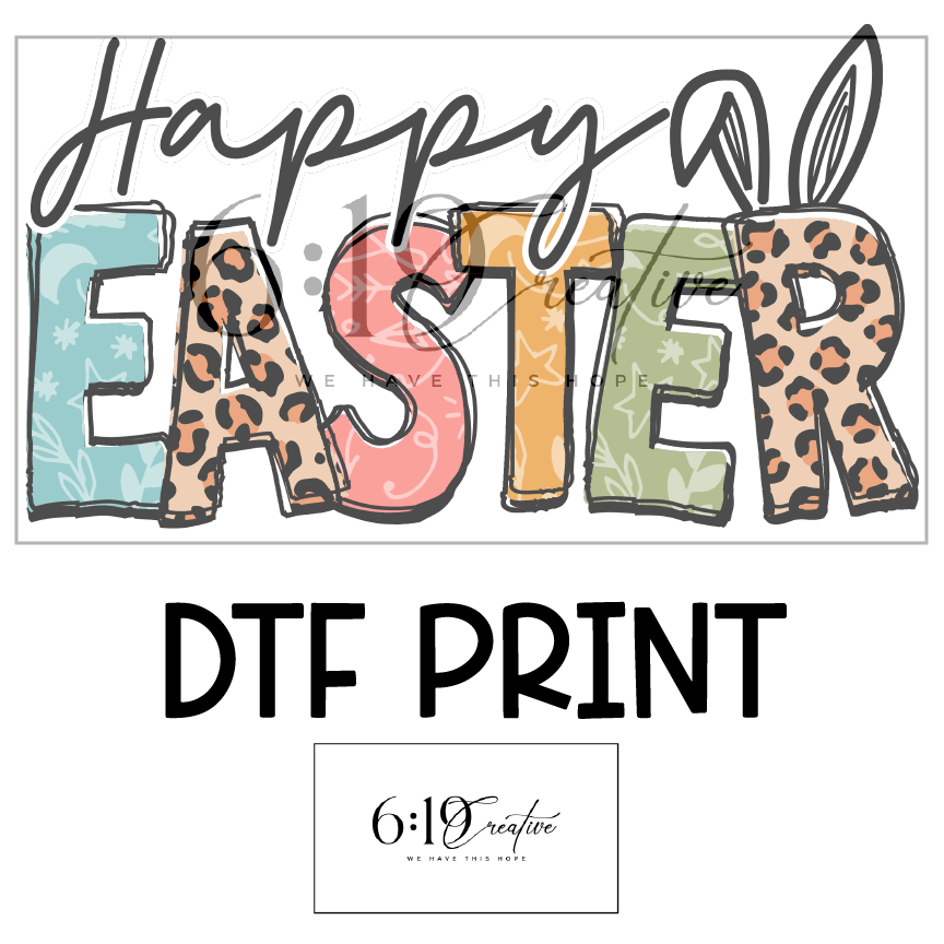 Happy Easter DTF Print