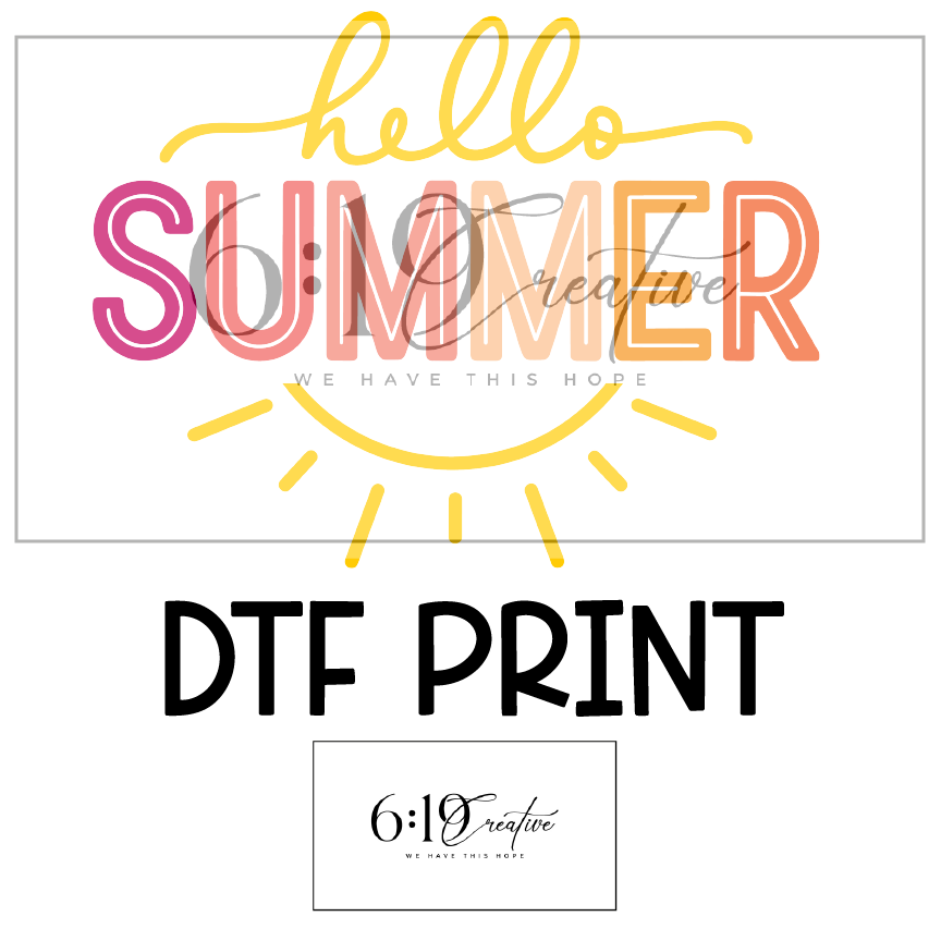 Hello Summer Sublimation Print