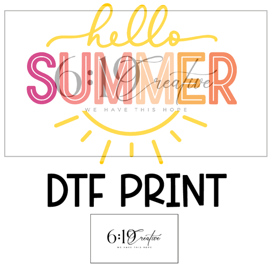 Hello Summer Sublimation Print