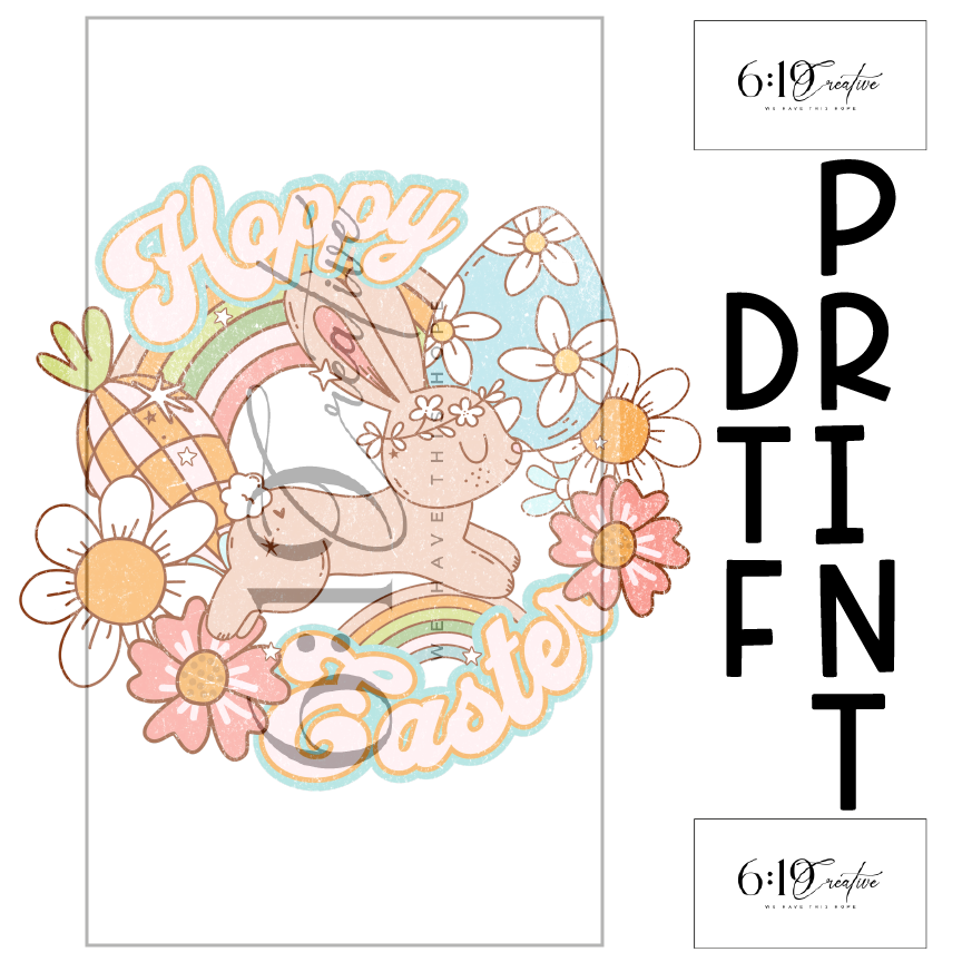 Hoppy Easter Sublimation Print