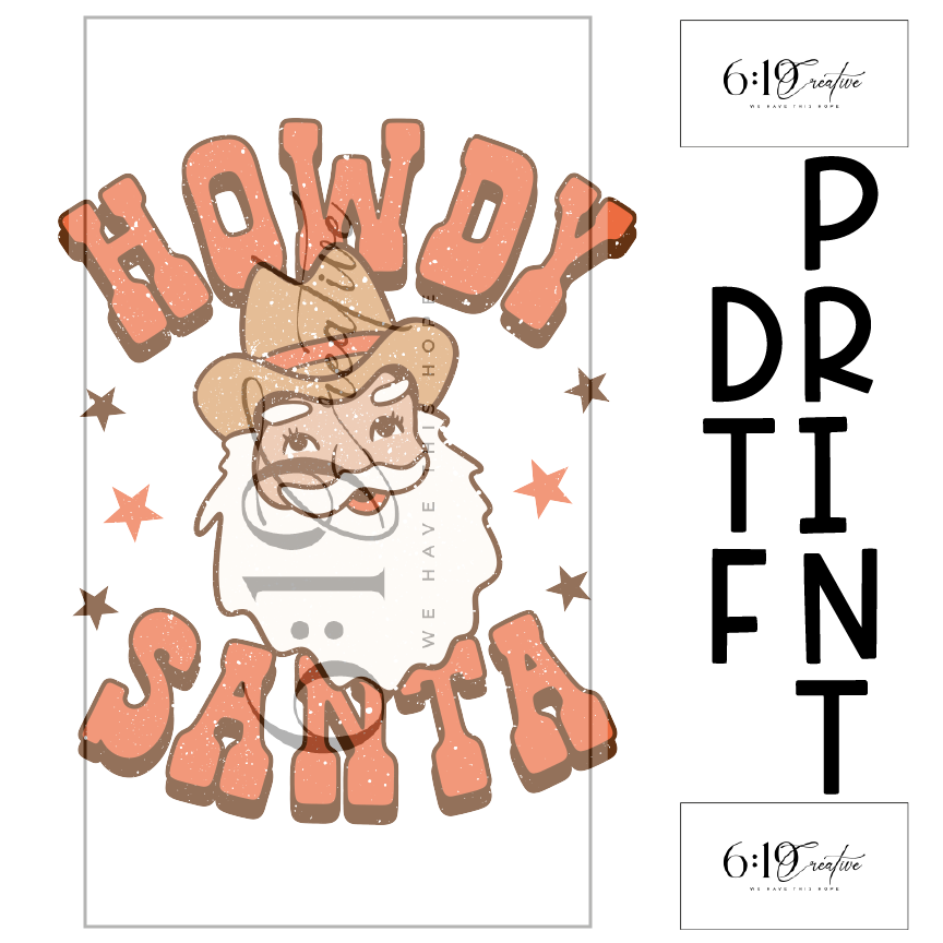 Howdy Santa DTF Print