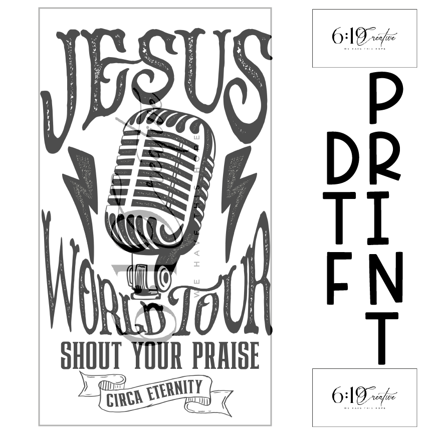 Jesus World Tour Sublimation Print