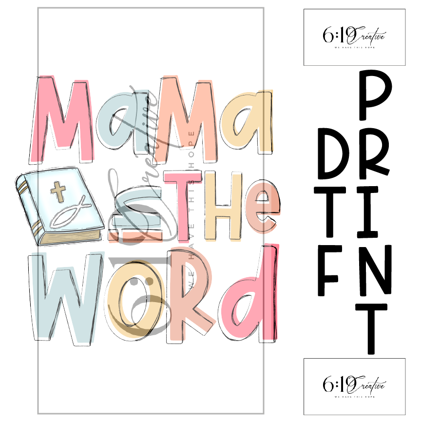 Mama In The Word Sublimation Print