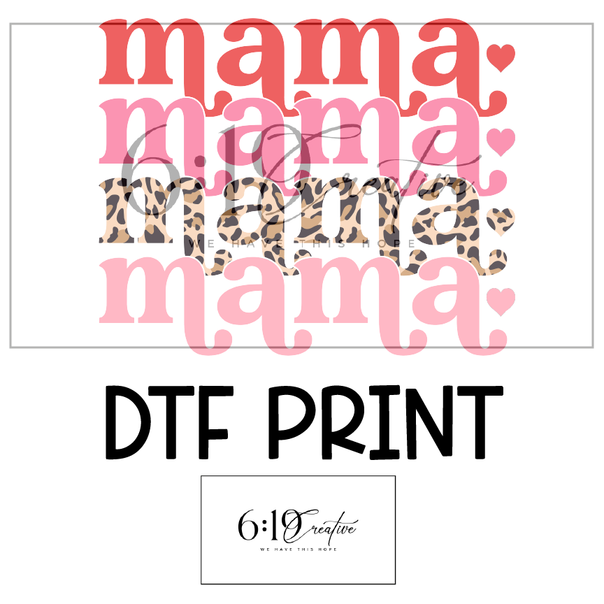 Mama Leopard Sublimation Print