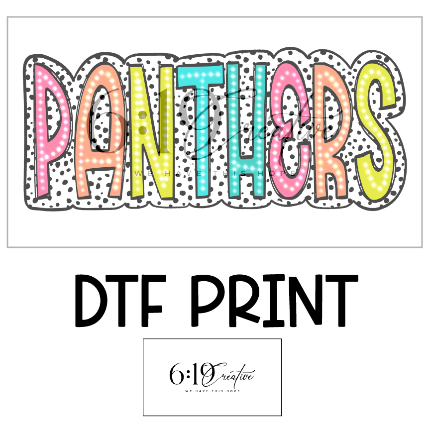 Panthers Mascot DTF Print