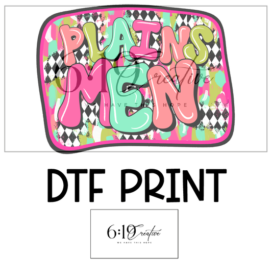 Plainsmen Bright Brush Strokes DTF Print