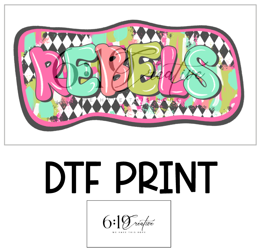 Rebels Bright Brush Strokes DTF Print