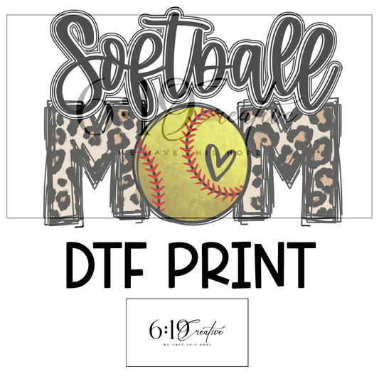 Softball Mom Sublimation Print