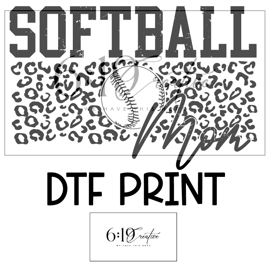 Softball Mom Sublimation Print