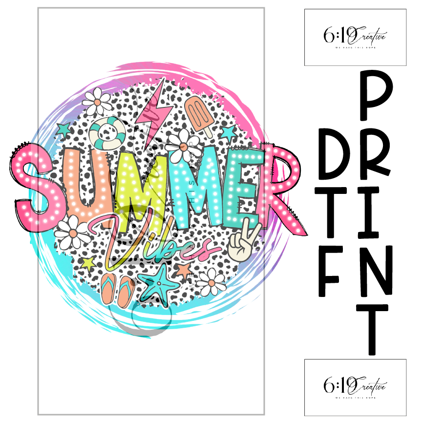 Summer Vibes Sublimation Print