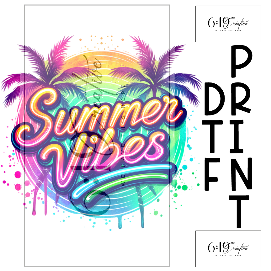 Summer Vibes Sublimation Print