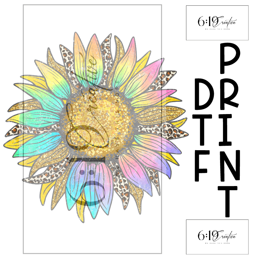 Summer Sunflower Sublimation Print