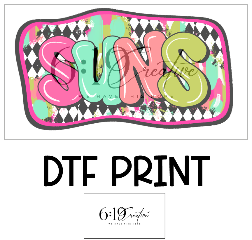 Suns Bright Brush Strokes DTF Print