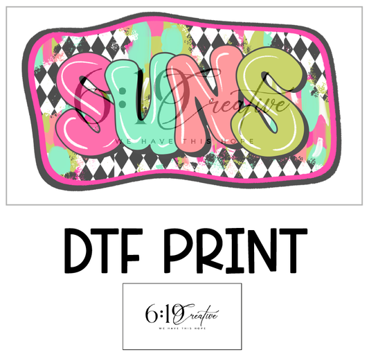 Suns Bright Brush Strokes DTF Print