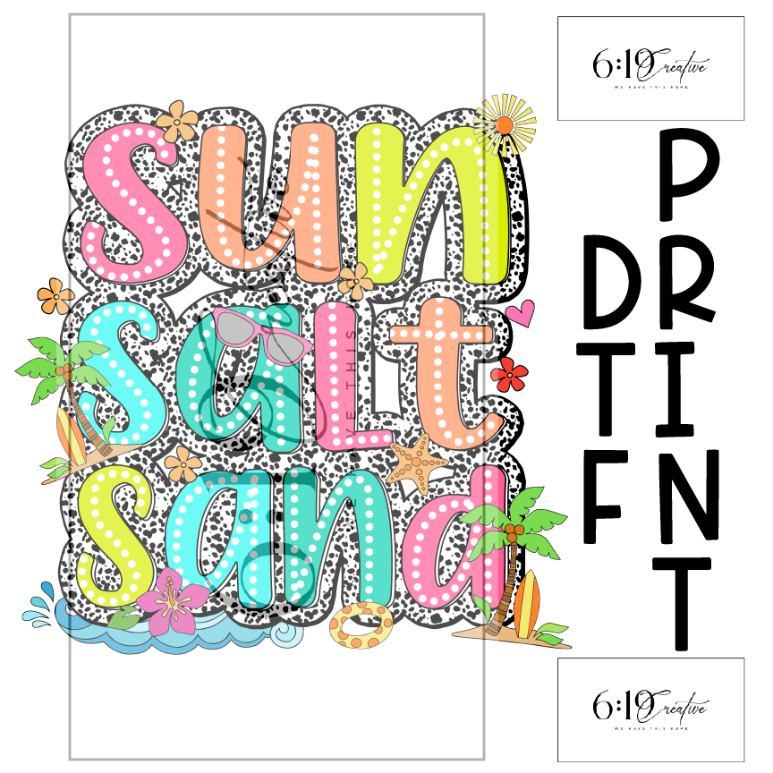 Sun Salt Sand DTF Print