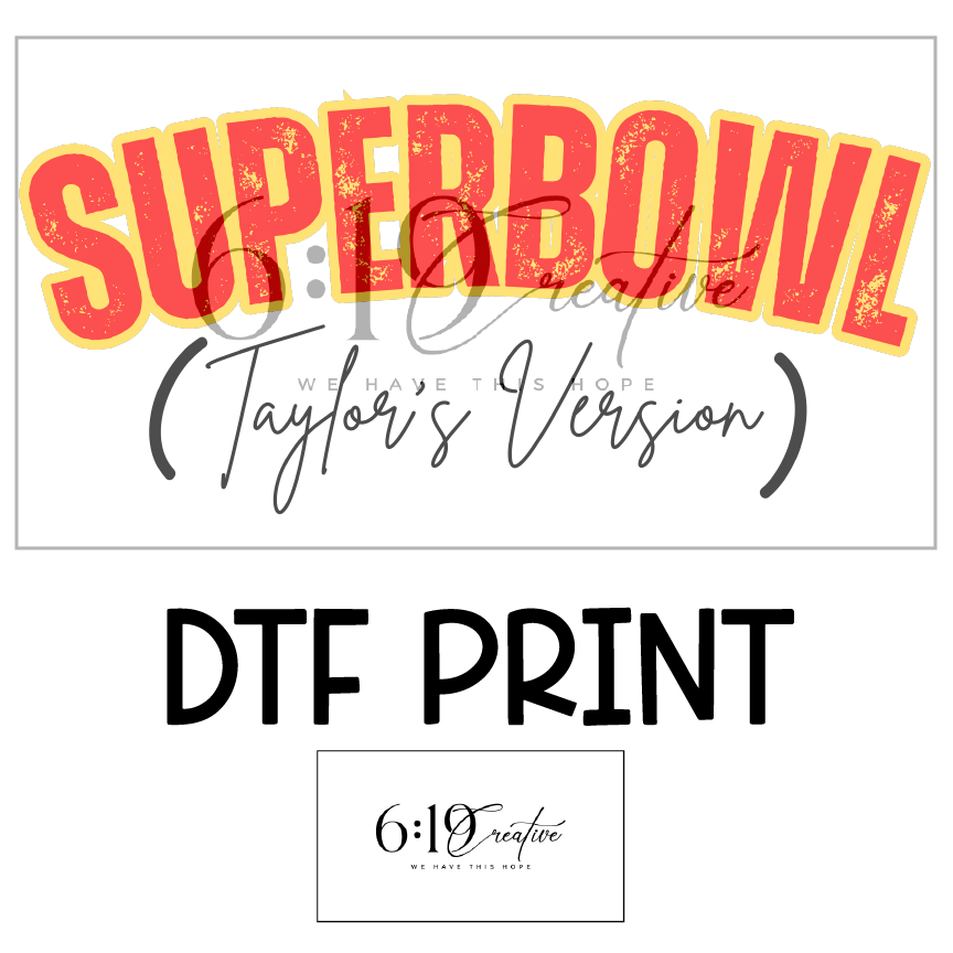 Superbowl Taylor's Version Sublimation Print